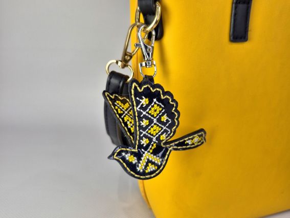 Обвіс для сумки Пташка. Весняна мелодія FLHL-109 Чарівна Країна Набір для вишивання нитками на штучній шкірі 