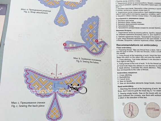 Обвіс для сумки Пташка. Весняна мелодія FLHL-109 Чарівна Країна Набір для вишивання нитками на штучній шкірі 