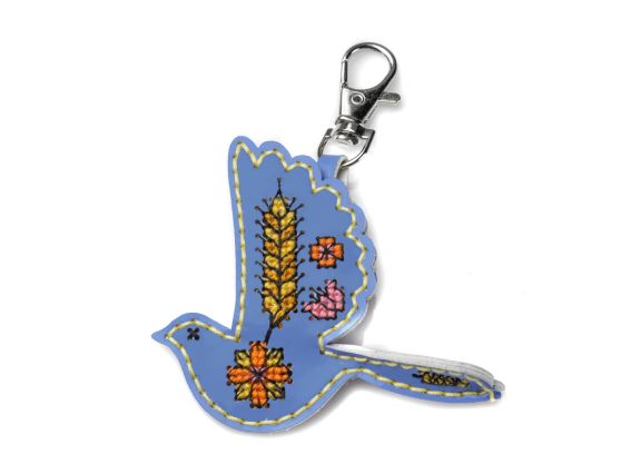 Обвіс для сумки Пташка. Золотий колос FLHL-1104 Чарівна Країна Набір для вишивання нитками на штучній шкірі 