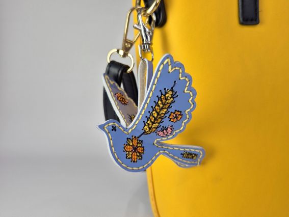 Обвіс для сумки Пташка. Золотий колос FLHL-1104 Чарівна Країна Набір для вишивання нитками на штучній шкірі 