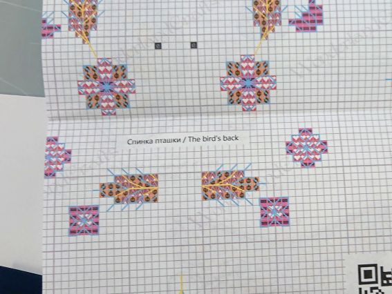 Обвіс для сумки Пташка біла. Тиха надія FLHL-111 Чарівна Країна Набір для вишивання нитками на штучній шкірі 