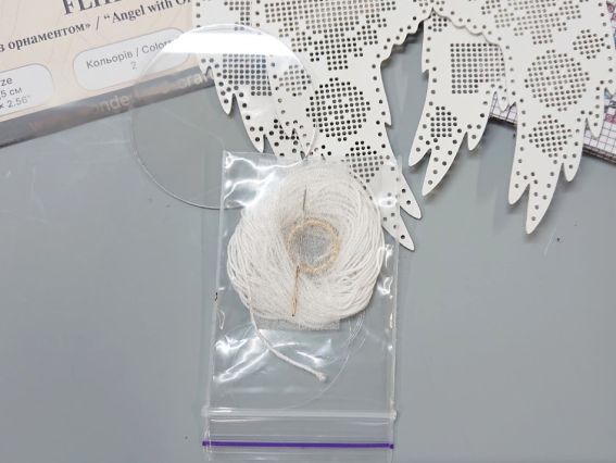 Набір для вишивки 3D-фігурки «Янгол з орнаментом» (екошкіра) FLHL-126 Wonderland Crafts (Чарівна Країна)