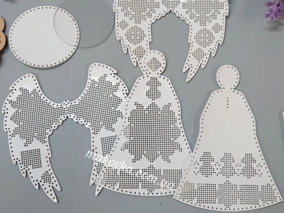 Набір для вишивки 3D-фігурки «Янгол з орнаментом» (екошкіра) FLHL-126 Wonderland Crafts (Чарівна Країна)