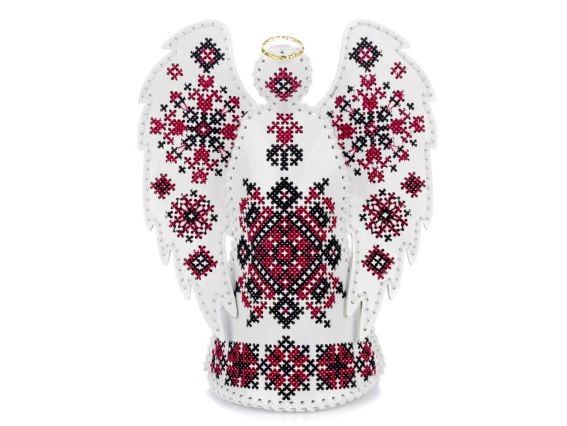 Набір для вишивки 3D-фігурки «Янгол з орнаментом» (екошкіра) FLHL-126 Wonderland Crafts (Чарівна Країна)