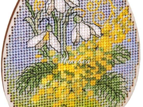 5504-а Мимоза, Алисена набор для вышивания на деревянной заготовке с подставкой 5504-а Мимоза, Алисена набор для вышивания на деревянной заготовке с подставкой