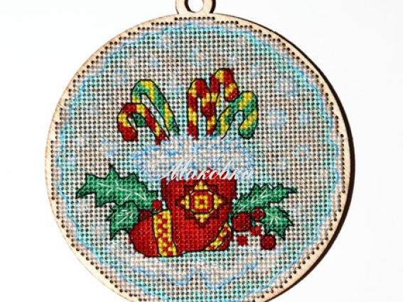 Новогодний сапожок 5523, Алисена набор для вышивания на деревянной заготовке Новогодний сапожок 5523, Алисена набор для вышивания на деревянной заготовке