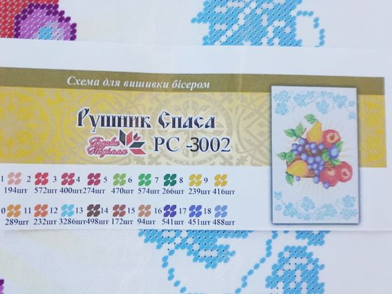 Малюнок на тканині Рушник РС 3002 Барви Поділля, габардин