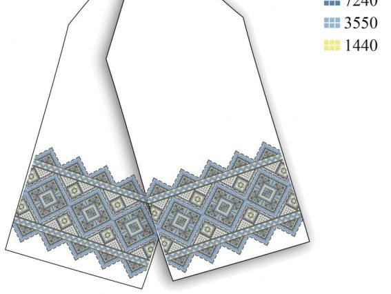 Малюнок на тканині Р-604 Рушник на ікону , 150х40 см. габардин Бисерок