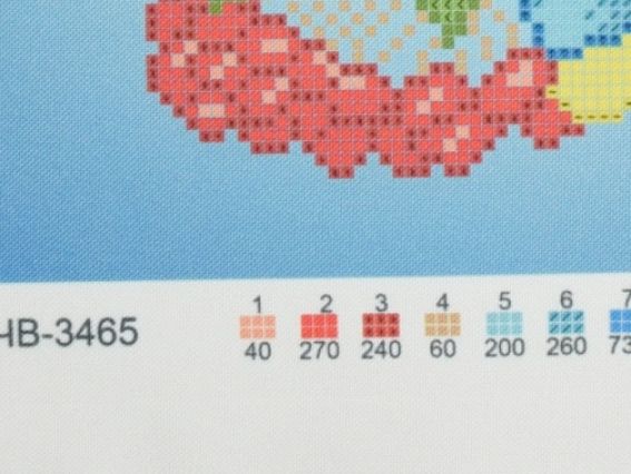 ЧВ-3465 Тризуб, калина, колоски, друк на тканині для вишивання бісером, Бісерок