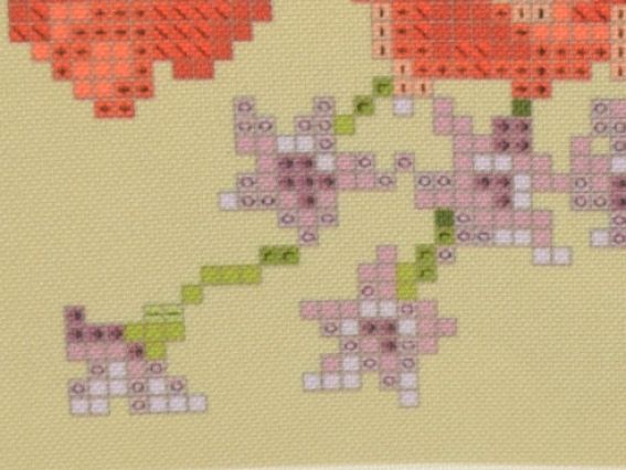 Схема на ткани для вышивания бісером 30-364 (10бис) Ваза с маками, 36х27,5см, малюнок на габардині. Бісерок