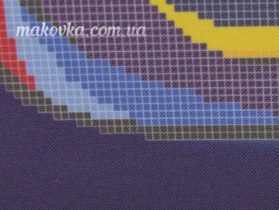 ЧВ-5367 (10 бис) Веселковий кіт, 28х37 см, Бісерок малюнок  на габардині 