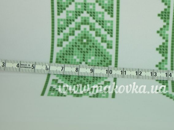 ЧБ-511 Зелена Вставка з малюнком для вишивки Чоловічої сорочки , Бісерок