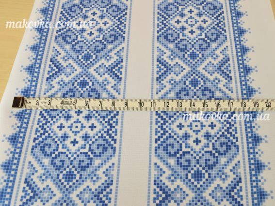 Заготовка сорочки для хлопчика біла, Гармонія голуба, габандин, Бісерок Х156г-ГБ (216) 