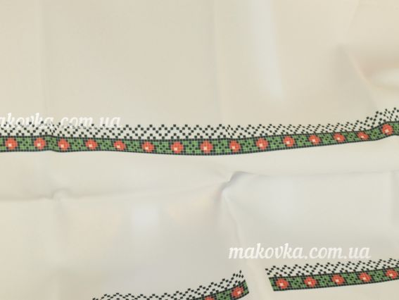 Заготовка сорочки для хлопчика біла, борщівська, габандин, Бісерок Х171-ГБ