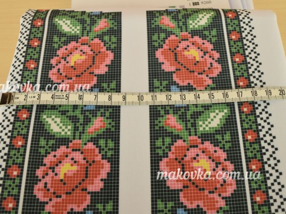 Заготовка сорочки для хлопчика біла, борщівська, габандин, Бісерок Х171-ГБ