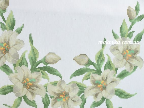 Б-138ДМ Заготовка Блуза Лілії, домоткана, колір білий Бісерок