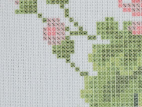 Б-145ДМ Заготовка Блуза Хризантеми, домотка, домотканна колір білий Бісерок