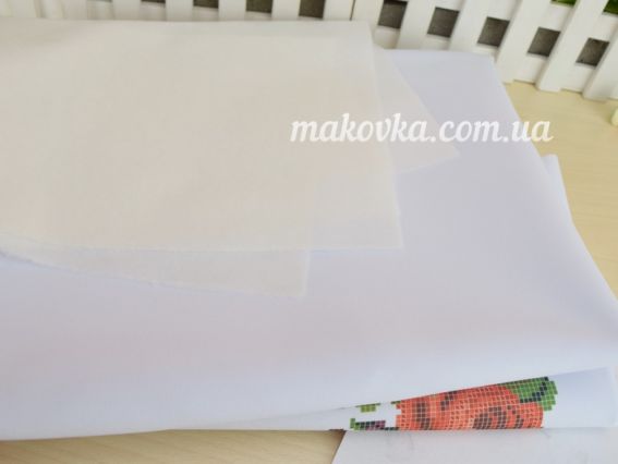 Б-93ГБ Заготовка для вишиванки Блуза Троянди , габардин, колір Біла, Бісерок