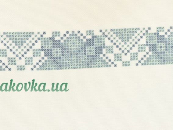 Д224-Дм ГОЛУБА Заготовка Сорочка хлопчача Орнамент, домотканна. біла, Бісерок