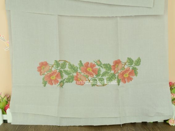 Заготовка Плаття з довгими рукавами Шипшина 121, габардин, колір льон Бісерок П-121ГБ