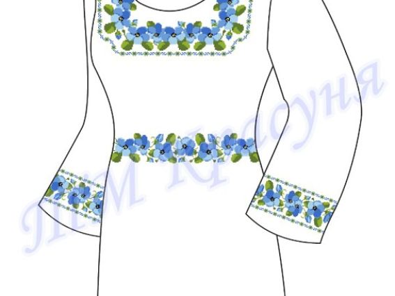 Платье под вышивку №95 Барвинок, белое, домотканая ткань с рисунком Платье под вышивку №95 Барвинок, белое, домотканая ткань с рисунком