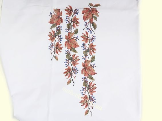 Ч-188 Дм чоловіча Сорочка Осінь, Бісерок заготовка на домоткана тканина під вишивку