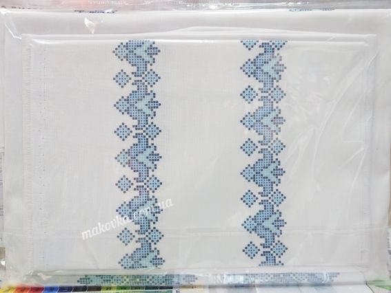 Ч-331 Дм Сорочка чоловіча Орнамент Морозні візерунки, Бісерок заготовка на домоткана тканина під вишивку