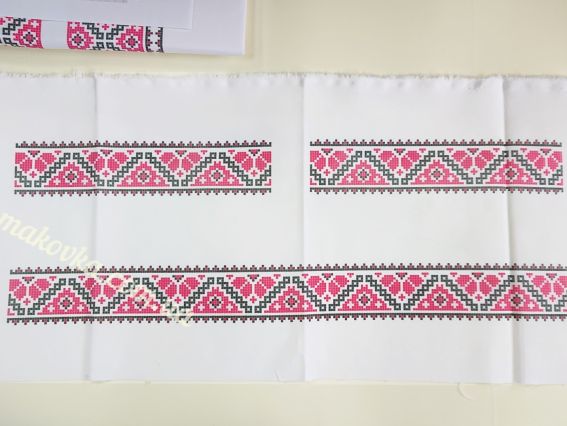 Ч-515ч Дм чоловіча Сорочка Орнамент чорно-червоний, Бісерок заготовка на домоткана тканина під вишивку