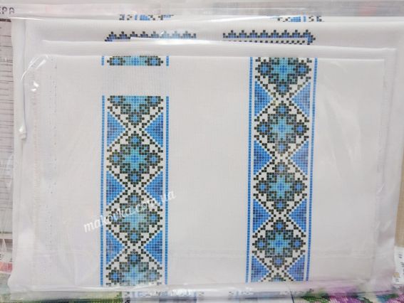 Ч-546гДм Сорочка чоловіча Чорно-синій , Бісерок заготовка на домоткана тканина під вишивку