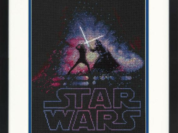 Набір для вишивання хрестиком 70-35382 Люк та Дарт Вейдер, Luke and Dart Vader DIMENSIONS 