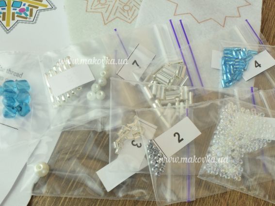 Набір для вишивання, прикраса брошка БП-252 Сніжинка Crystal Art (ЧМ)