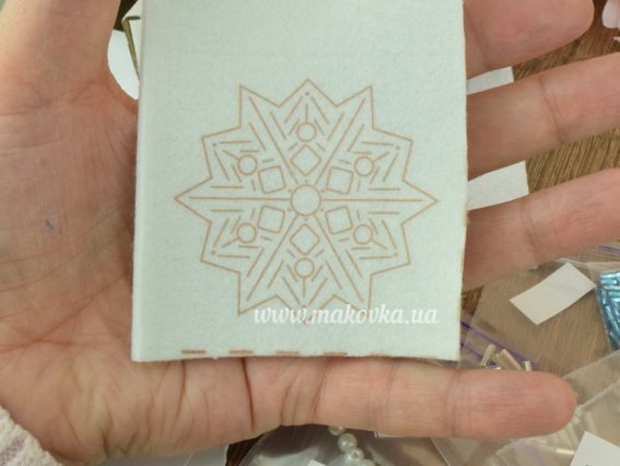 Набір для вишивання, прикраса брошка БП-252 Сніжинка Crystal Art (ЧМ)