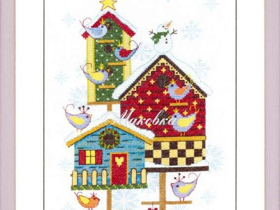 Шпаківники взимку ВТ-135 Crystal Art Набір для вишивання хрестиком