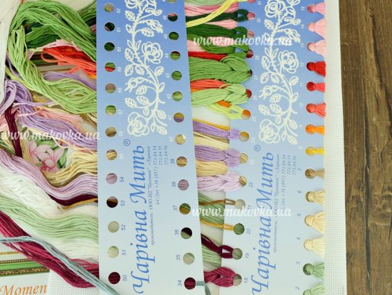 М-299 Тропічний букет, нитки набір для вишивання хрестиком Чарівна мить