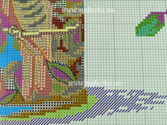 М-299 Тропічний букет, нитки набір для вишивання хрестиком Чарівна мить