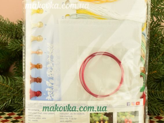 Т-03 Серія новорічні іграшки (рукавичка), вишивка хрестом Crystal Art (ЧМ)