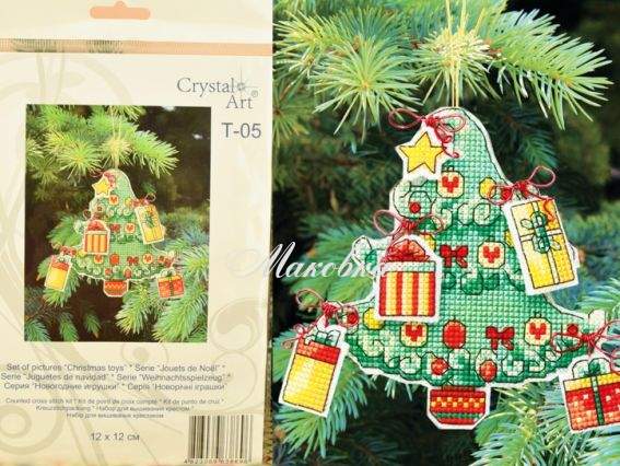 Т-05 Серія Новорічні іграшки (ялинка) Crystal Art Набір для вишивання хрестиком Т-05 Серія Новорічні іграшки (ялинка) Crystal Art Набір для вишивання хрестиком
