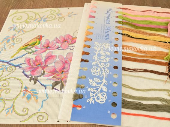 ВТ-037 Спів птахів, набір для вишивання хрестом Crystal Art