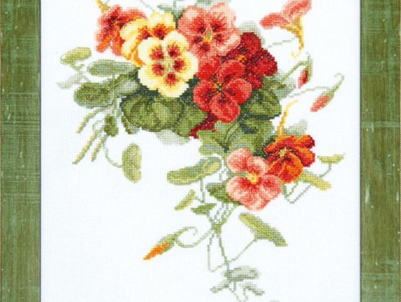 ВТ-081 Настурція, набір для вишивання хрестом Crystal Art (ЧМ)