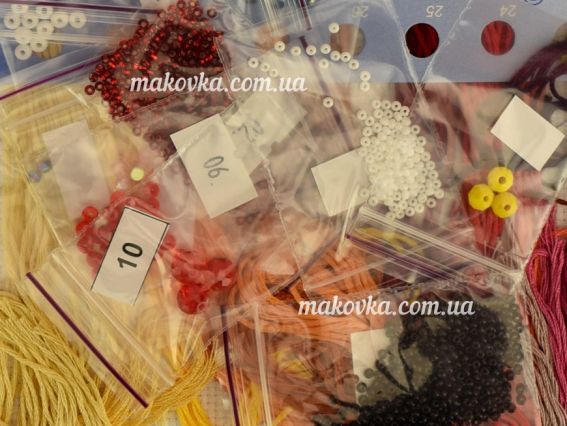 ВТ-187 Фарби Сходу. Гранат, набір для вишивання хрестом Crystal Art (ЧМ)