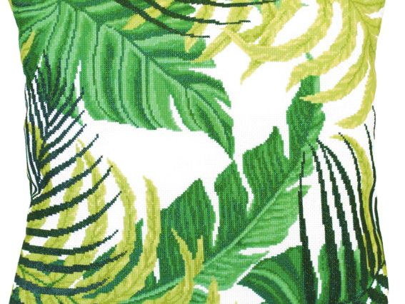 Подушка ВТ-198 Тропічне листя Crystal Art Набір для вишивання хрестиком