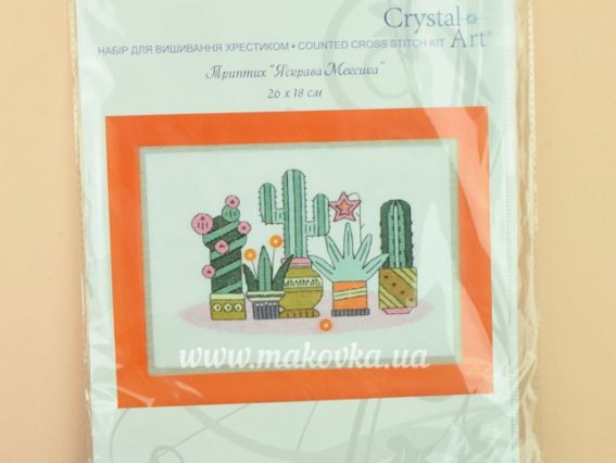 ВТ-205 Триптих Яскрава Мексика, набір для вишивання хрестом Crystal Art (ЧМ)