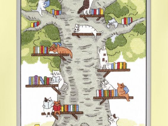 ВТ-236 Бібліотека у лісі , набір для вишивання хрестом Crystal Art (ЧМ)
