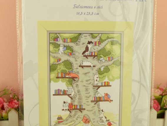 ВТ-236 Бібліотека у лісі , набір для вишивання хрестом Crystal Art (ЧМ)