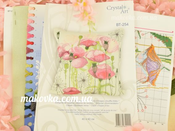 Набір для вишивання подушки хрестиком ВТ-254 Crystal Art 40х40см
