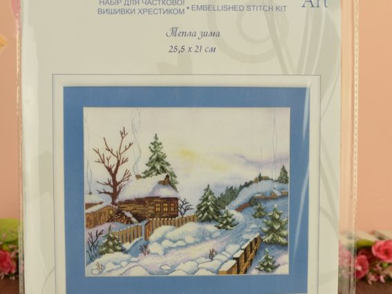 ВТ-513 Тепла зима, набір для вишивання хрестом Crystal Art (ЧМ)