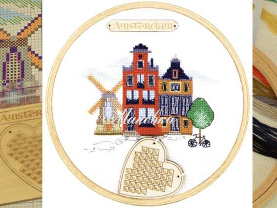 М-305 Амстердам, Чаривна мыть Набор для вышивания с пяльцами в комплекте М-305 Амстердам, Чаривна мыть Набор для вышивания с пяльцами в комплекте
