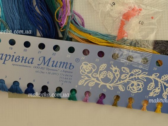 М-310 Морозний візерунок, 28х40 нитки набір для вишивання нитками Чарівна мить