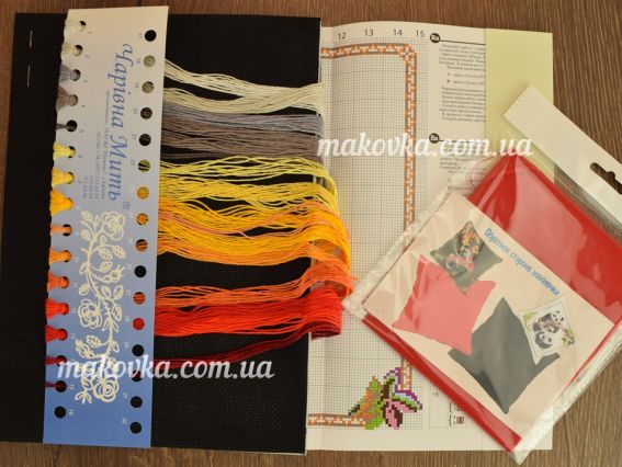 Набір для вишивання хрестиком подушки М-317 Два коропа, Чарівна мить , 30х30 см, 