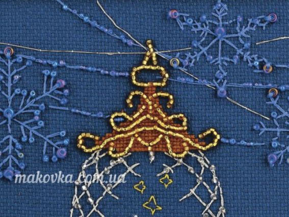 Набір для вишивання хрестиком М-329 Серія Різдвяне сяйво, нитки Чарівна мить